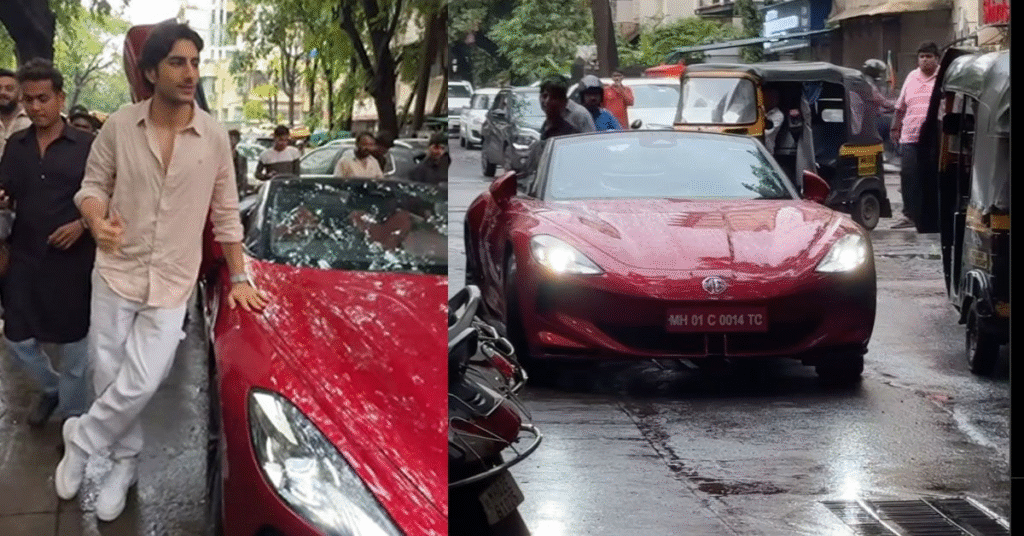 Ibrahim Ali Khan's MG Cyberster (electric roadster)